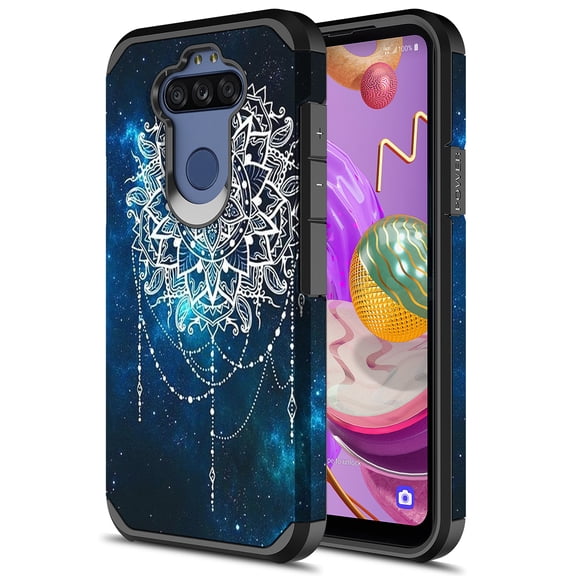 LG K31 Case, LG Tribute Monarch/Aristo 5 Plus/Aristo 5/Phoenix 5/Fortune 3/Risio 4 Case, Rosebono Slim Hybrid Graphic Fashion Case for LG K31 (Galaxy Mandala)