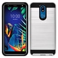 thumbnail image 1 of LG K40 Dual layer Metal Brushed Shockproof Armor Hybrid Case Cover Black, 1 of 6