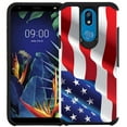 thumbnail image 1 of LG K40 / LG Solo 4G LTE / LG K12 Plus Phone Case - Colorful Design Hybrid Armor Case Shockproof Dual Layer Protective Phone Cover - American Flag, 1 of 2