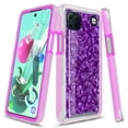 thumbnail image 1 of LG K92 5G Case, Rosebono Graphic Design Shockproof Impact Resistant Protective Full-Body Rugged Clear Hybrid Bumper Case For LG K92 5G (Purple Shell), 1 of 5