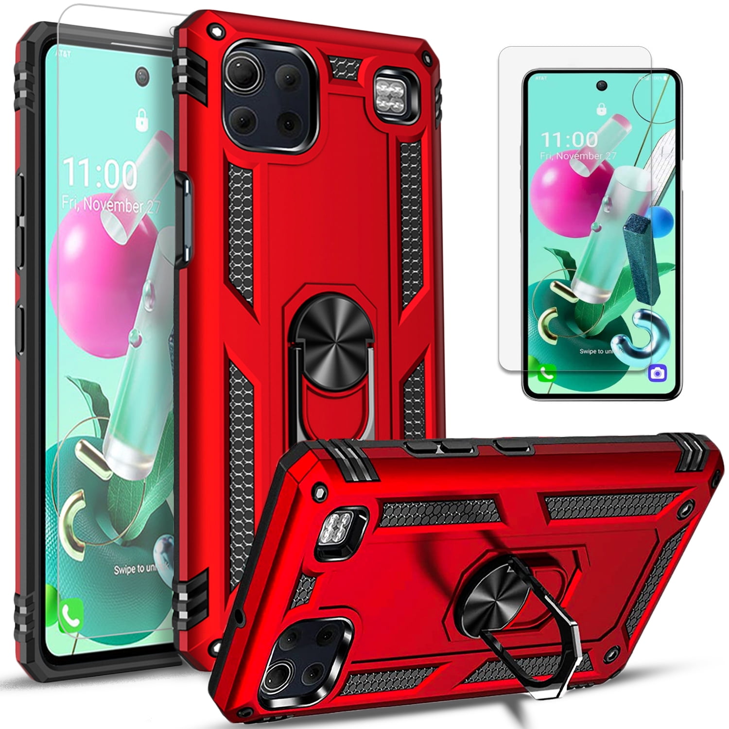 LG K92 5G Case, [NOT FIT OTHER LG PHONE], With [Tempered