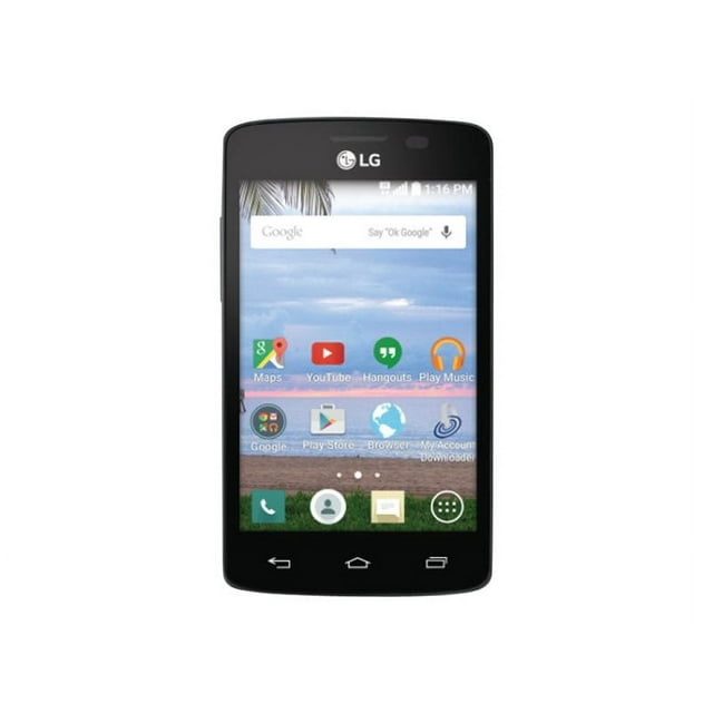 LG L16C - 3G smartphone / Internal Memory 4 GB - microSD slot - LCD display - 3.8" - 320 x 480 pixels - rear camera 3 MP - TracFone