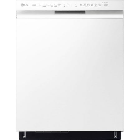LG - 24" Front Control Built-In Stainless Steel Tub Dishwasher with 3rd Rack, QuadWash, and 48dba - White
