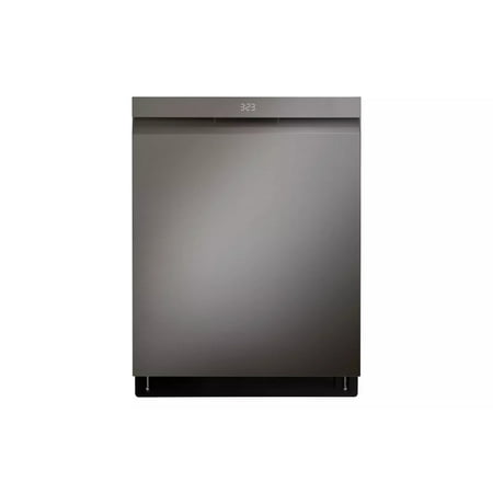 LG - 24" Top Control Smart Built-In Stainless Steel Tub Dishwasher with 3rd Rack, QuadWash Pro and 42dba - PrintProof Black Stainless steel