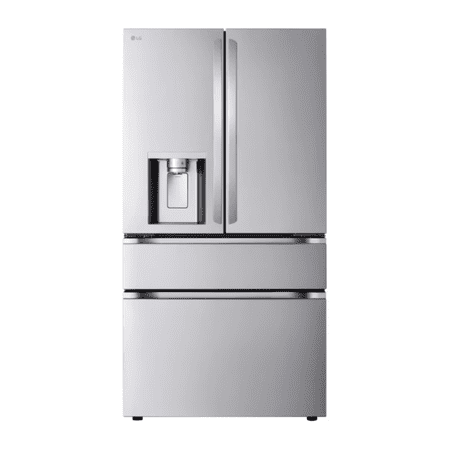 LG - 36-in Counter-Depth MAX 24.5 Cu. Ft. 4-Door French Door Smart Refrigerator with Full-Convert Drawer - Stainless Steel