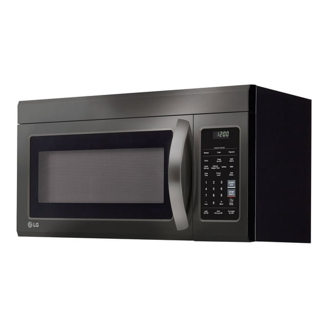 LG LMV1831BD - Microwave oven - over-range - 1.8 cu. ft - 1000 W - black stainless steel with built-in exhaust system