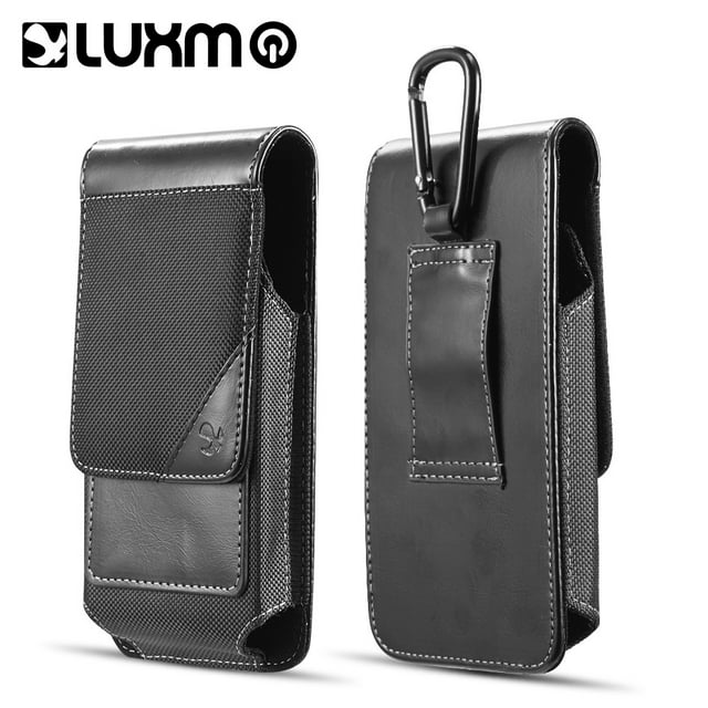 LG LPIP8LLU31VBK 5.5 in. Luxmo No.31 Vertical Universal Leather Pouch for iphone - Black