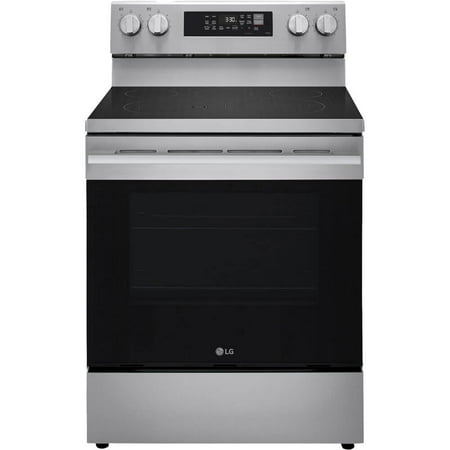 LG - 6.3 Cu. Ft. Freestanding Electric True Convection Smart Range with Air Fry and UltraHeat Element - Stainless Steel
