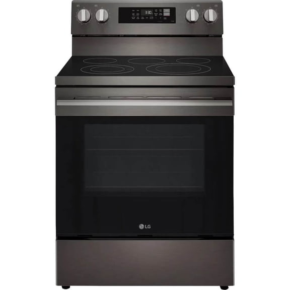 LG LREN6323ZE 6.3 cu. ft. Smart Electric Range with Air Fry, Black Stainless
