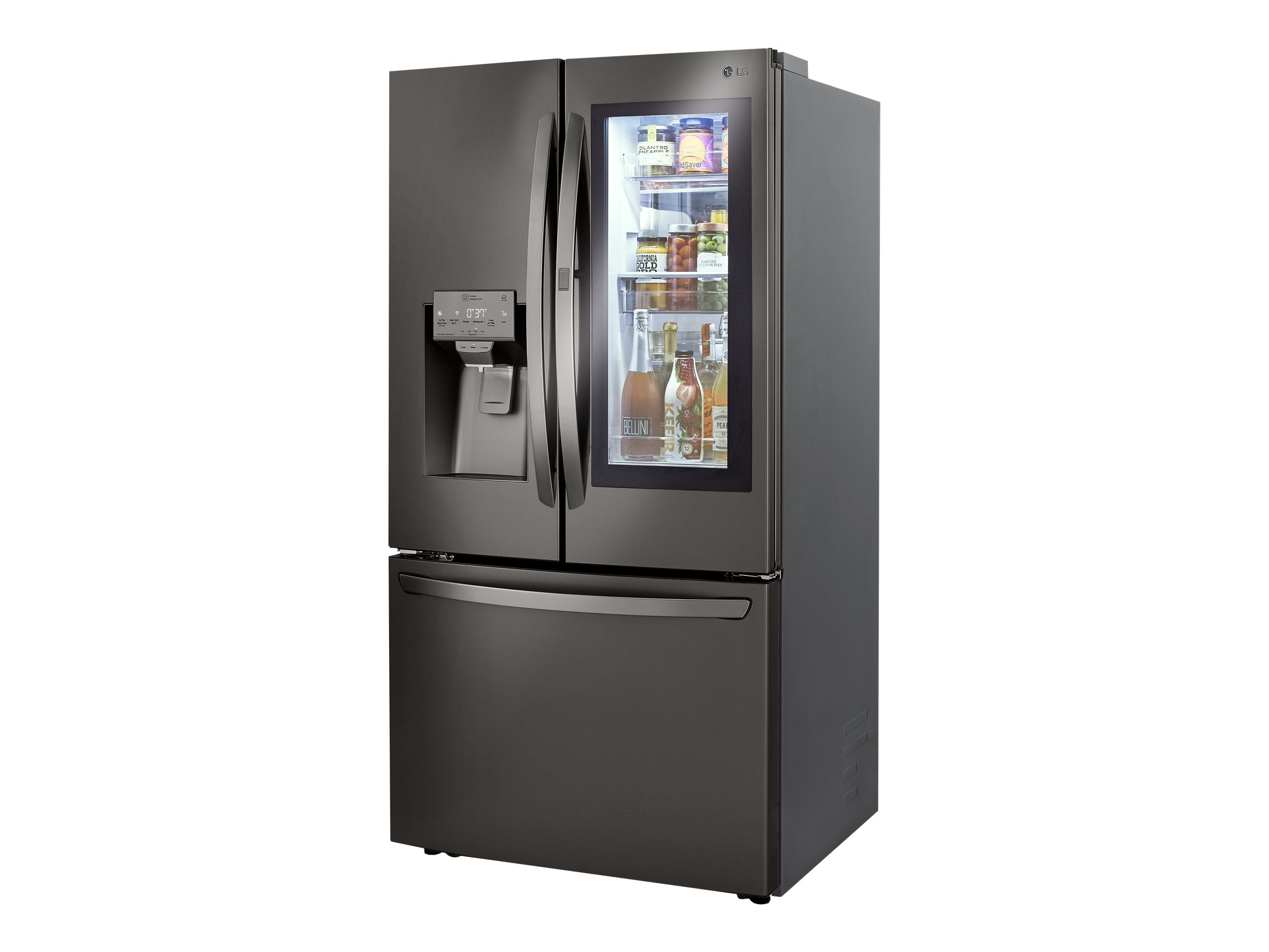 LG LRFVC2406D 24 Cu. Ft. Black Stainless French Door Refrigerator