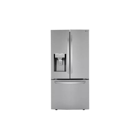 LG - 24.5 Cu. Ft. French Door Smart Refrigerator with External Tall Ice and Water - Stainless Steel