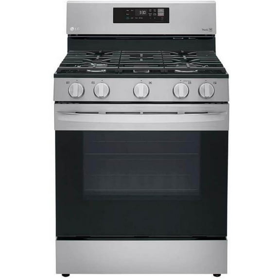 LG LRGL5823S 5.8 Cu. Ft. Stainless Gas Convection Smart Range with AirFry