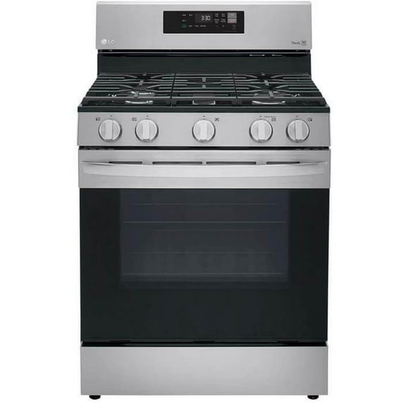 LG LRGL5823S 5.8 Cu. Ft. Stainless Gas Convection Smart Range with AirFry
