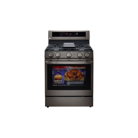 LG LRGL5825D 5.8 Cu. Ft. Black Stainless Gas Range with Air Fry