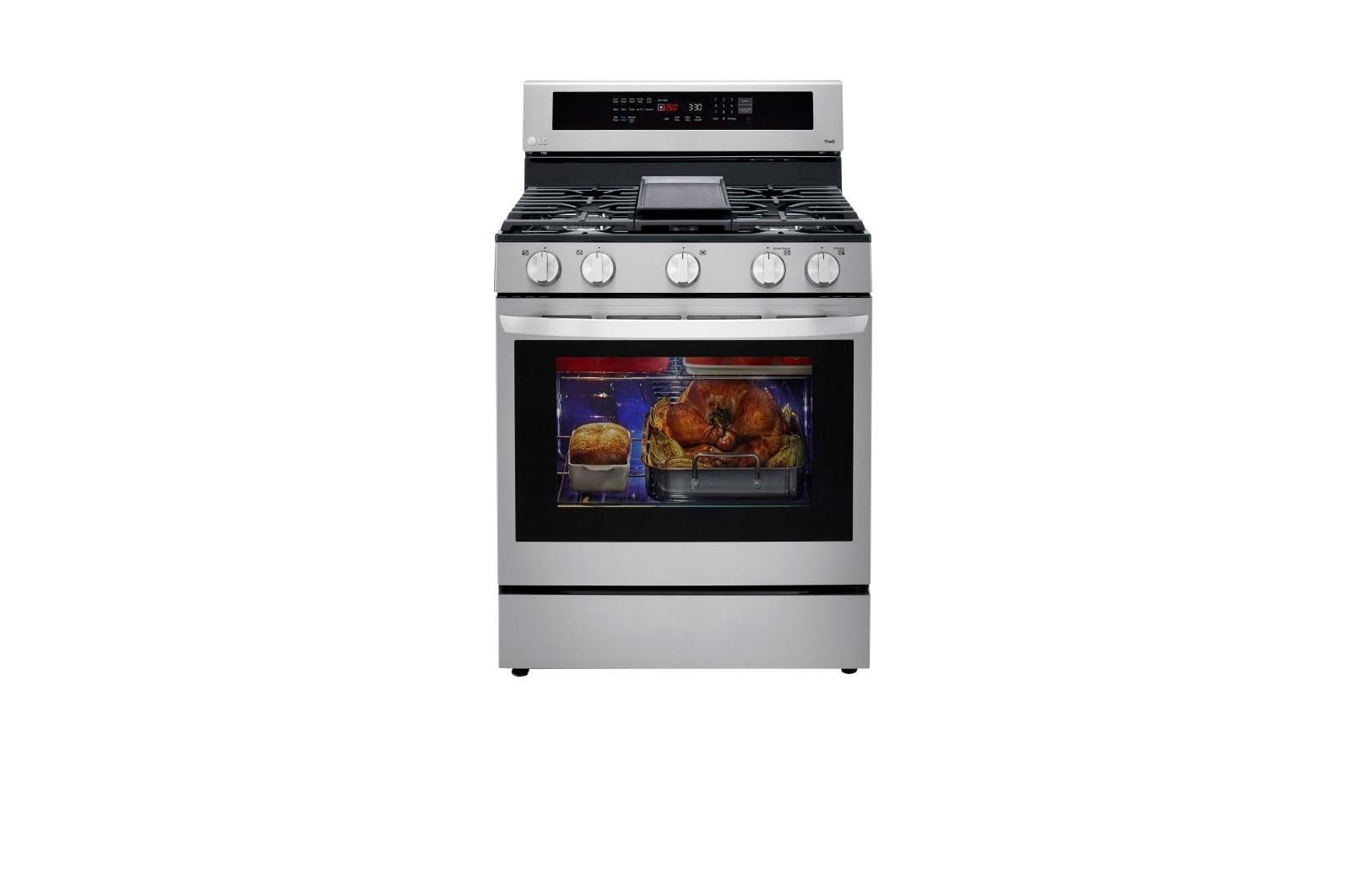 30" Stainless Steel Smart Freestanding Gas Range with Air Fry