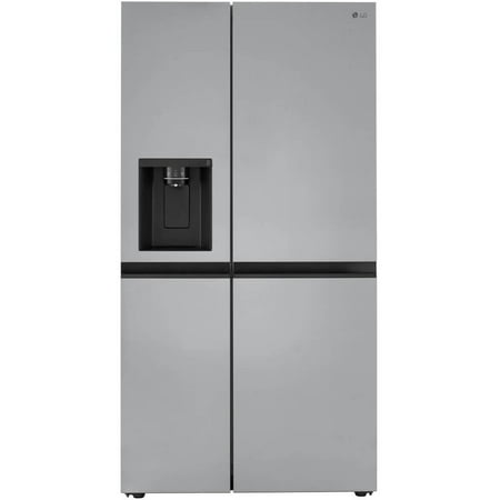 LG - 22.5 Cu. Ft. Side-by-Side Counter-Depth Refrigerator with Smooth Touch Dispenser - Stainless Steel