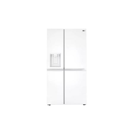 LG - 27.2 Cu. Ft. Side-by-Side Refrigerator with SpacePlus Ice - Smooth White