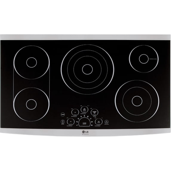 LG Studio LSCE365ST Studio 36 inch Stainless 5 Burner Electric Cooktop