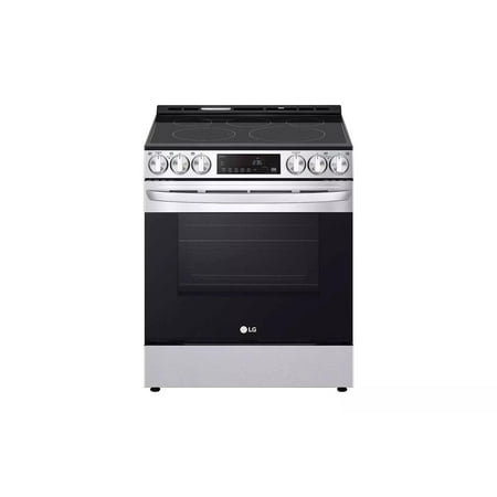 LG - 6.3 cu ft Electric Slide In Range with Air Fry and Smart Wi-Fi Enabled - Stainless steel