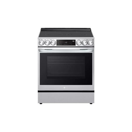 LG - 6.3 Cu. Ft. Smart Slide-In Electric True Convection Range with EasyClean, Air Fry, and InstaView - Stainless steel