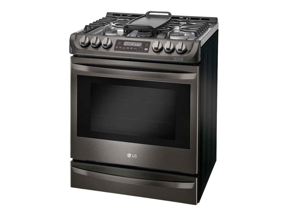 LG LSG4513BD 6.3 cu.ft. Gas Slide-in Range with ProBake Convection™, EasyClean®, STS Ctop, Black Stainless Steel