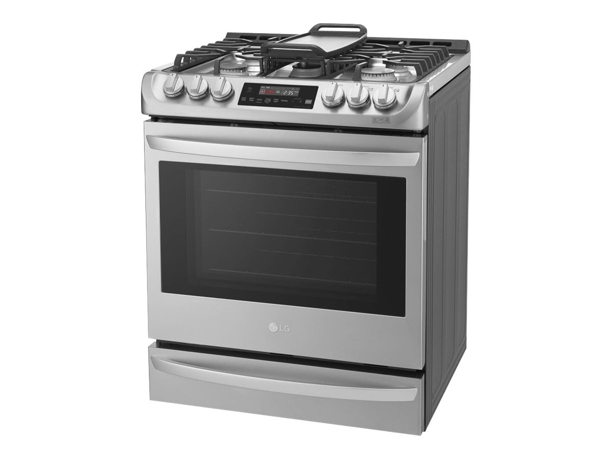 LG LSG4515ST 6.3 cu.ft. Gas Slide-in Range with ProBake Convection™, EasyClean®, STS Ctop, Warming Drawer, Stainless Steel
