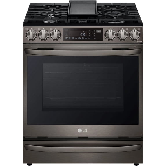 LG 6.3 cu ft. Smart Wi Fi Enabled ProBake Convection(R) InstaView(TM) Gas Slide in Range with Air Fry - LSGL6337D