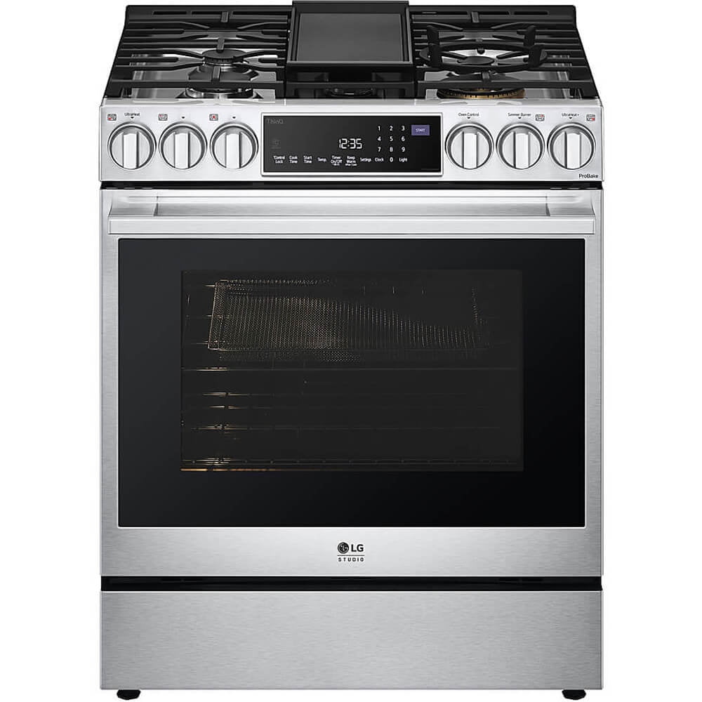 LG Studio LSGS6338F 6.3 Cu. Ft. Stainless Slide-In Gas True Convection Range