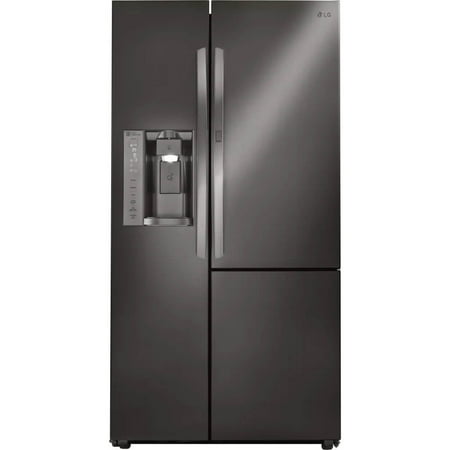 LG - 26 Cu. Ft. Door-in-Door Side-by-Side Refrigerator with Thru-the-Door Ice and Water - Black Stainless Steel