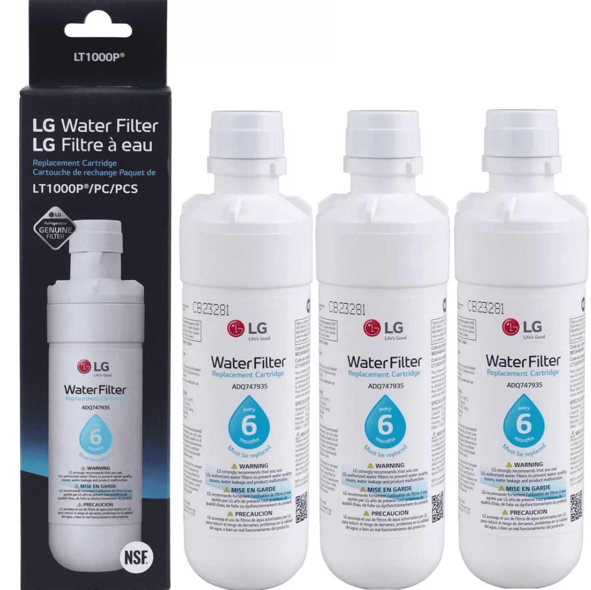 LG LT1000P Replacement Refrigerator Water Filter,Fit for LG LT1000P 469980 469980 ADQ747935 GF