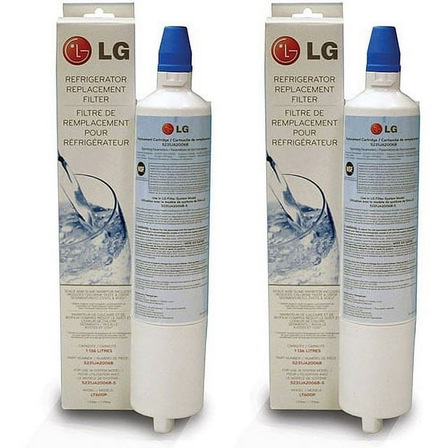 LG LT600P2KIT Replacement 300Gallon Refrigerator Water Filter, 2pk