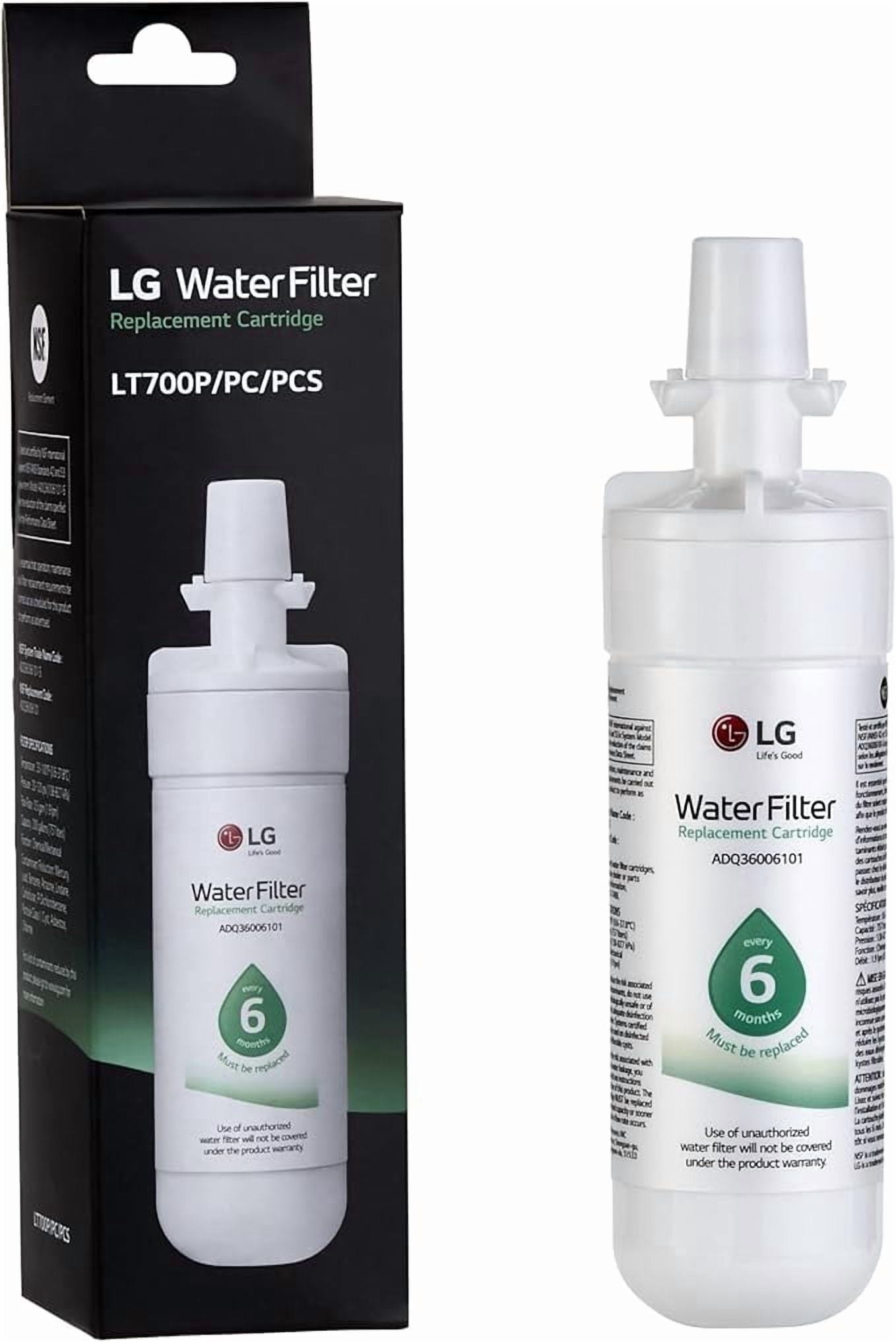 LG LT700P- 6 Month / 200 Gallon Capacity Replacement Refrigerator Water Filter (NSF42 and NSF53) ADQ36006101, ADQ36006113, ADQ75795103, or AGF80300702 , White , Single