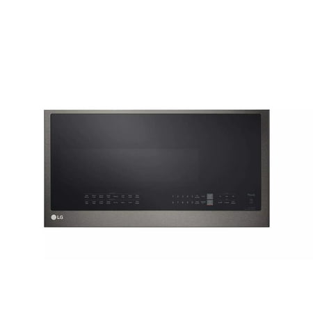 LG - 1.7 cu ft Over-the-Range Microwave with Convection and Air Fry - PrintProof Black Stinless Steel