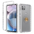 thumbnail image 1 of for LG Motorola G 5G Moto One 5G ACE Ring Kickstand Full Body Built In Screen Protector Clear Phone Case PU Shock Bumper Scratch Guard Skin Wrap Slim Cover, 1 of 4