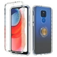 thumbnail image 1 of for LG Motorola Moto G Play 2021 Ring Kickstand Full Body Built In Screen Protector Clear Phone Case PU Shock Bumper Scratch Guard Skin Wrap Slim Cover, 1 of 4