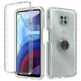 thumbnail image 1 of for LG Motorola Moto G Power 2021 Ring Kickstand Full Body Built In Screen Protector Clear Phone Case PU Shock Bumper Scratch Guard Skin Wrap Slim Cover, 1 of 4