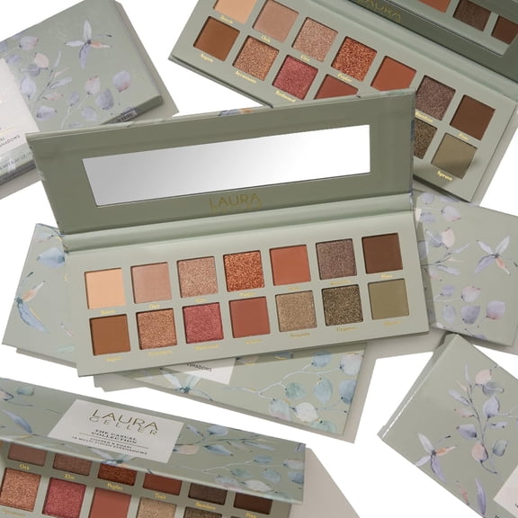 LG NEW YORK Copper & Khaki 14 Multi-Finish Eyeshadows Blendable Natural Look