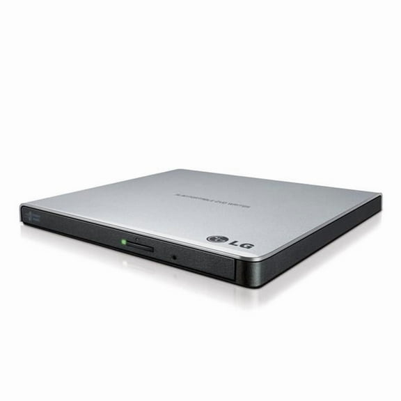 LG - Network Attached Storage  8x DVDRW Ultra Slim Portable M-Disc USB DVD Burner, Silver