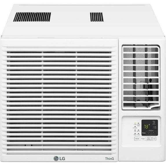 LG 12,200 BTU 230/208-Volt Window Air Conditioner with Cool, Heat and Wi-Fi Control in White, LW1223HRSM