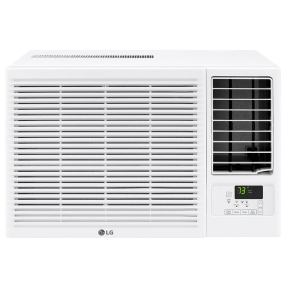 LG 11,700/12,200 BTU 230V Window-Mounted Air Conditioner with 9,200/11,200 BTU Supplemental Heat Function, LW1223HR