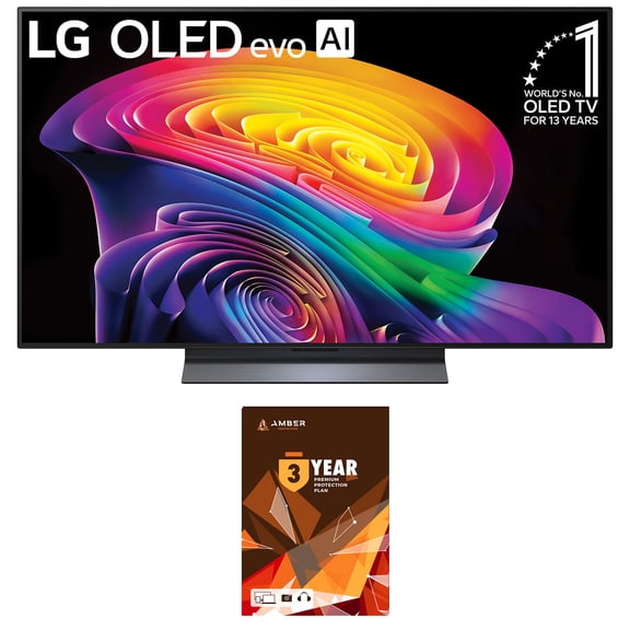 LG OLED48C6PUA 48 Inch Class OLED AI C6 4K Smart TV with 3 Year Amber Protection Plan (2026)