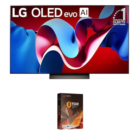 LG OLED55C4PUA 55 Inch Evo C4 Series OLED Smart TV with a 5 Year Amber Protection Plan (2024)