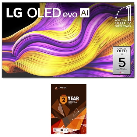LG OLED55G5WUA 55 Inch OLED 4K Ultra HD Smart TV with 2 Year Amber Protection Plan (2025)