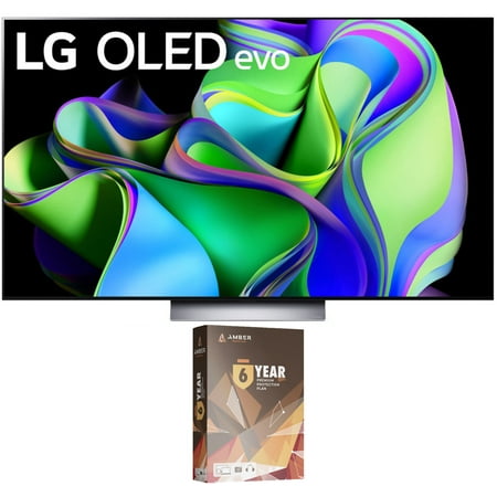 LG OLED65C3PUA 65 Inch OLED evo 4K UHD Smart TV with Dolby Atmos and 6 Year Amber Protection Plan (2023)