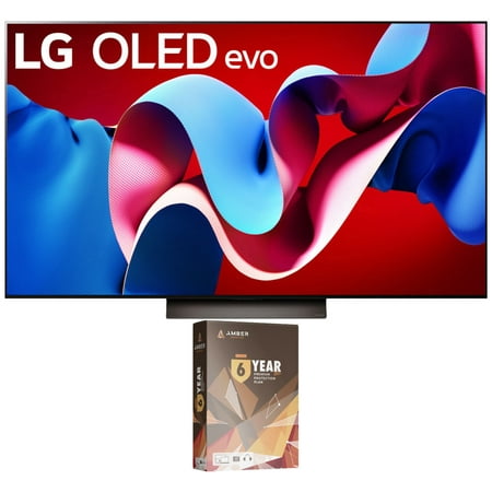 LG OLED65C4PUA 65 Inch Evo C4 Series OLED Smart TV with 6 Year Amber Protection Plan (2024)