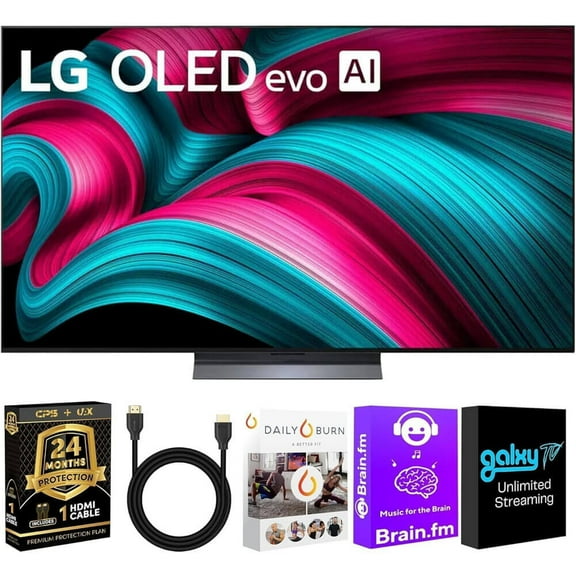 LG OLED65C5KIT1 OLED evo AI 4K Smart TV) w/A9 Gen8, 144Hz, Dolby Vision/Atmos, HDR10, AI Upscaling, Alexa + UAX 4K HDM