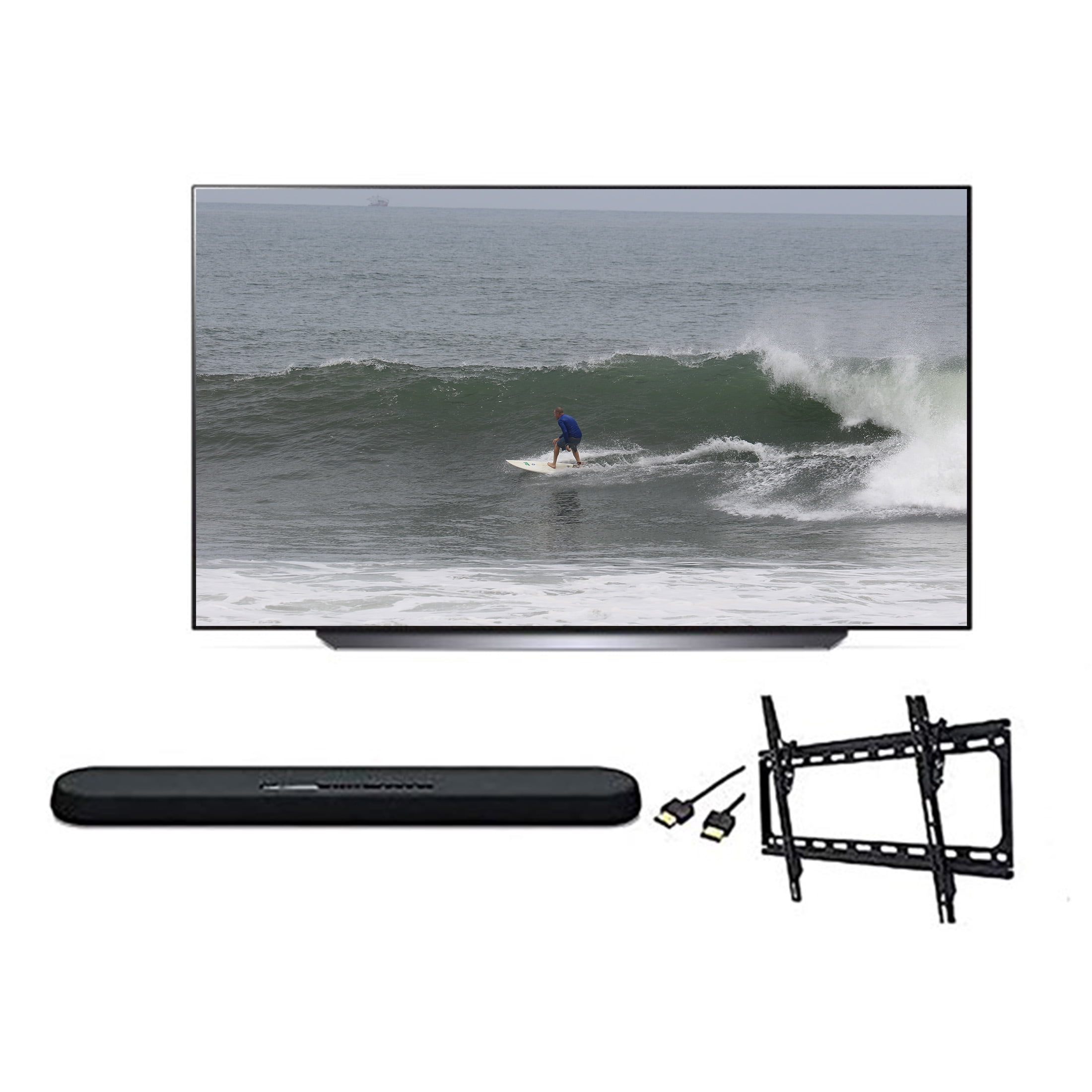 LG OLED77C2PUA 77 inch OLED TV 4K Smart TV with Yamaha YAS109 Soundbar