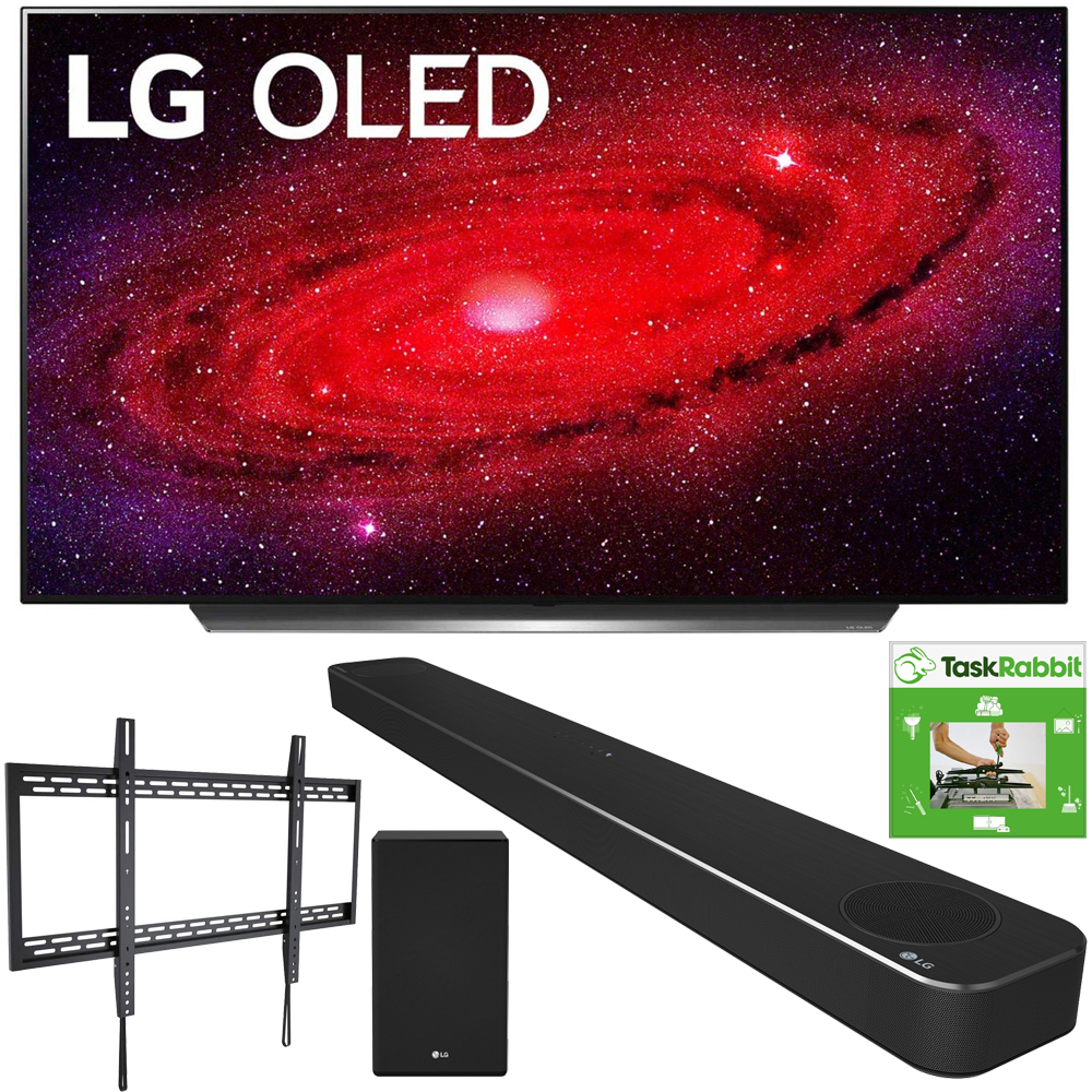 LG OLED77CXPUA 77-inch CX 4K Smart OLED TV with AI ThinQ (2020) Bundle with LG SN8YG 3.1.2 ch High Res Audio Soundbar + TaskRabbit Installation Services + Monoprice Fixed TV Wall Mount - image 1 of 14