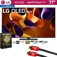 thumbnail image 1 of LG OLED77G4WUA 77 Inch OLED evo G4 Series Smart TV 4K HDR (2024) Bundle with Deco Gear 4K HDMI 2.0 Cable x2 & CPS Exclusive 26 Month Protection, 1 of 8