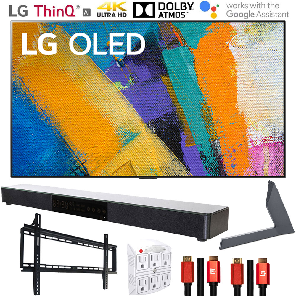 LG OLED77GXPUA 77" GX 4K Smart OLED TV with AI ThinQ (2020 Model) with AN-GXDV77 OLED GX Series Stand and Backcover, Deco Gear Soundbar, Wall Mount Kit and HDMI Cable Bundle(OLED77GX 77GX 77 Inch TV) - image 1 of 1